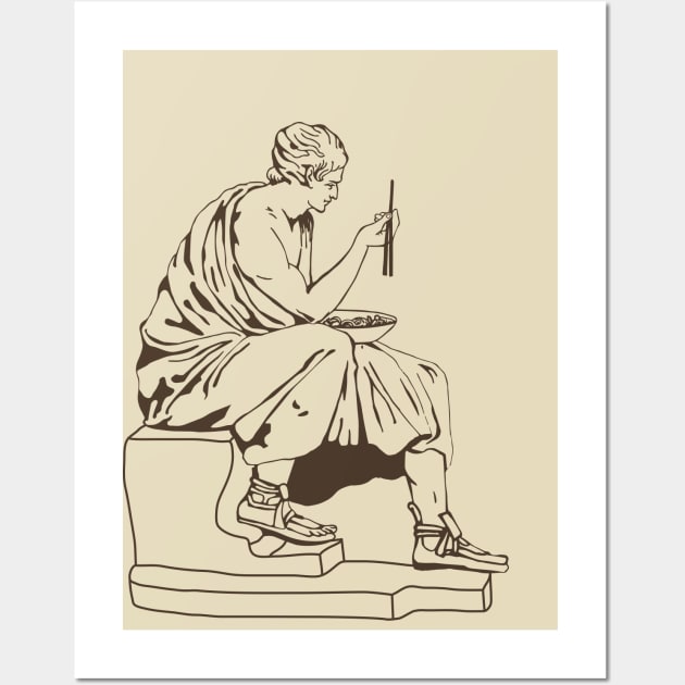 dining philosopher Wall Art by HappyNerdShirts